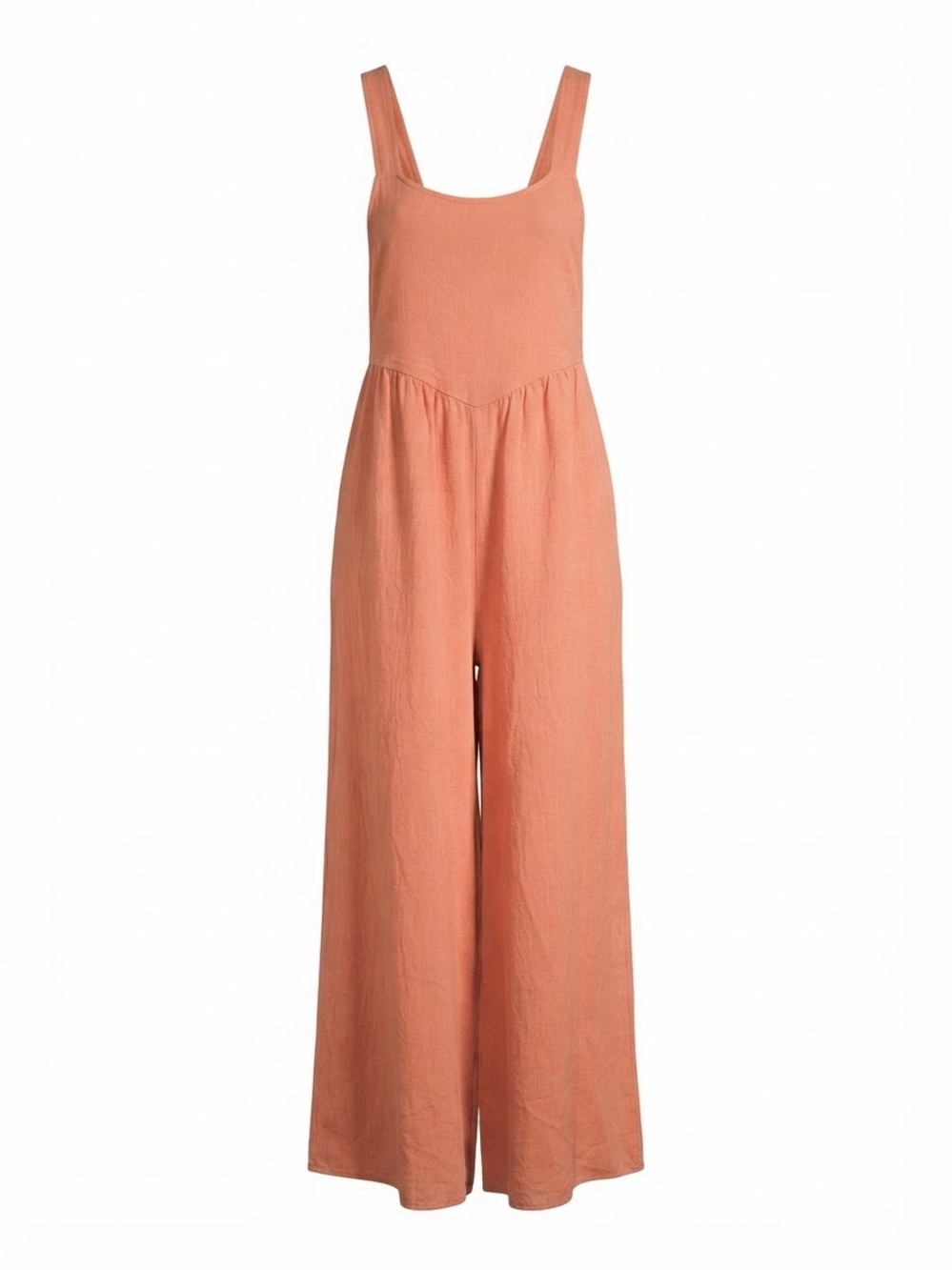 Kori orange gauze wide-leg jumpsuit large wide leg